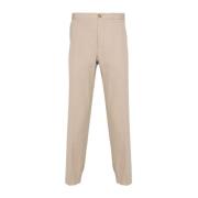 Incotex Beige Linne Bomullsblandning Slim Byxor Beige, Herr