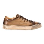 Santoni Italienska Goose Plus Sneakers Brown, Herr