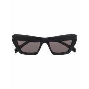 Saint Laurent 467 Solglasögon, Snygg Acetatram, Klassisk Form Black, D...