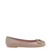 Pretty Ballerinas Beige Mocka Ballerina Skor Beige, Dam