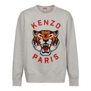 Kenzo Lucky Tiger Oversize Sweatshirt Gray, Herr