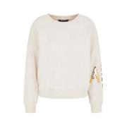 Armani Exchange Klassisk Sweatshirt Beige, Dam