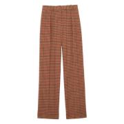 Ines De La Fressange Paris Hector Houndstooth Ullbyxor Brown, Dam