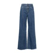 Liu Jo Blå Denim Flare Jeans Blue, Dam