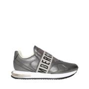 Bikkembergs Casual Silver Läder Sneakers Gray, Dam