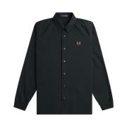 Fred Perry Raglan Overshirt Grön Mörk Casual Herr Green, Herr