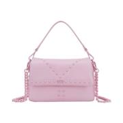 La Carrie Rosa Läder Studded Handväska Pink, Dam