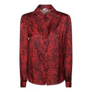 Liu Jo Python Print Skjorta Red, Dam