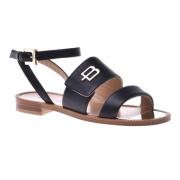 Baldinini Sandal in black nappa leather Black, Dam