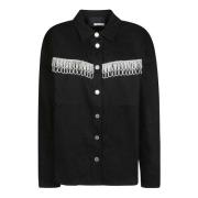 Rotate Birger Christensen Twill Skjorta Black, Dam