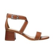 Michael Kors Ashton Mid Sandal Klacksandaler Brown, Dam