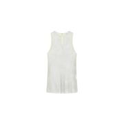 Marella Vit Vest Stil Topp White, Dam