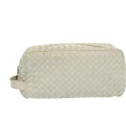 Bottega Veneta Vintage Pre-owned Laeder kuvertvskor White, Dam