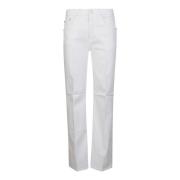 Dondup Klassiska Bull Denim Jeans White, Dam