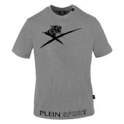 Plein Sport Kortärmad Rund Hals Bomull T-shirt Gray, Herr