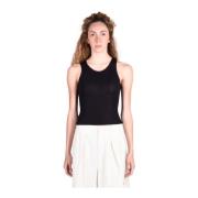 MM6 Maison Margiela Stiliga Tops i Premium Tyg Blandning Black, Dam