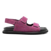 Doucal's Dubbelrem Mockasandaler Purple, Dam