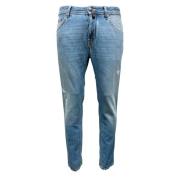 Jacob Cohën Vintage Light Washed Skinny Jeans Blue, Herr