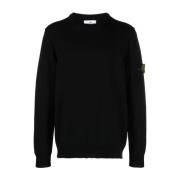 Stone Island Svart Sweatshirt Ss24 Stiligt Herrkläder Black, Herr