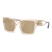 Dolce & Gabbana Dam solglasögon klara speglar gula Beige, Dam