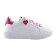 Love Moschino Elegant Fuchsia Vit Klänning White, Dam