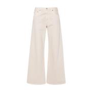 Agolde Sand Beige Flared Denim Jeans Beige, Dam