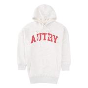 Autry Oversized Damhoodie med Broderad Logotyp White, Dam