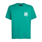 Amiri Grön Logotyp T-shirt - 3D Rund Hals Green, Herr