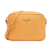 Patrizia Pepe Stad Must-Have Läder Crossbody Väska Orange, Dam