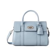 Mulberry Liten Bayswater Satchel Poplin Blå Blue, Dam