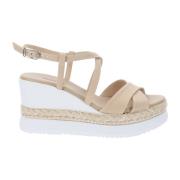 Nerogiardini Läder Spänne Sandaler Beige, Dam