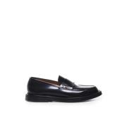 THE Antipode Svart Kalvskinn Loafers Rund Tå Black, Herr