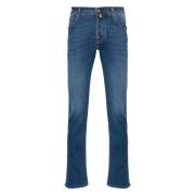 Jacob Cohën Lågt skuren slim jeans Nick Blue, Herr