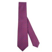 Kiton Handgjord Sidenslips - Sju Veck Multicolor, Herr