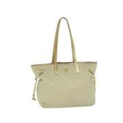 Prada Vintage Pre-owned Nylon prada-vskor Beige, Dam