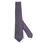 Kiton Handgjord Sidenslips Multicolor, Herr