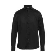 Aquascutum Bomullsskjorta med broderad logotyp Black, Herr