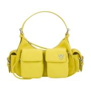 Pinko Gul Axelväska Modern Stil Yellow, Dam