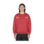 Boiler Room Logo Print Sweatershirt Red, Herr