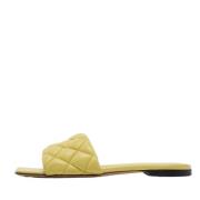 Bottega Veneta Vintage Pre-owned Laeder lgskor Yellow, Dam