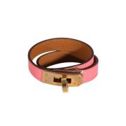 Hermès Vintage Pre-owned Tyg armband Pink, Dam