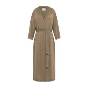 Momoni Lurex Jersey Duster Coat Brown, Dam