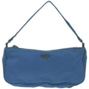 Prada Vintage Pre-owned Tyg axelremsvskor Blue, Dam