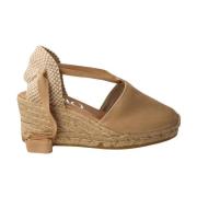 Gaimo Beige Espadrille Sandal med Bandstängning Beige, Dam