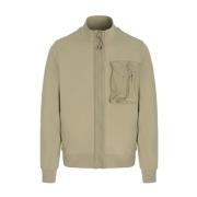 Belstaff Transit Full Zip Sweatshirt i Aloe Beige, Herr