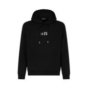 Dsquared2 Ikonisk Logo Mini Hoodie Black, Herr