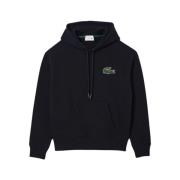 Lacoste Unisex Jogger Loose Fit Hoodie - Svart Black, Dam