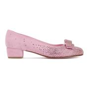 Salvatore Ferragamo Bubblegum Läder Vara Ballerinaskor Pink, Dam