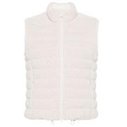 Brunello Cucinelli Paljettdekorerad vadderad gilet Beige, Dam