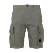 C.p. Company Agave Bomullsshorts med Logo Green, Herr